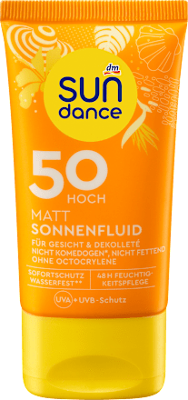 fluid na opalování matující SPF50 SUNDANCE