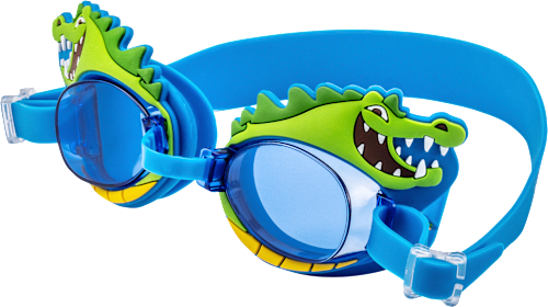 Schwimmbrille Kids blau grün mit Krokodil SUNDANCE