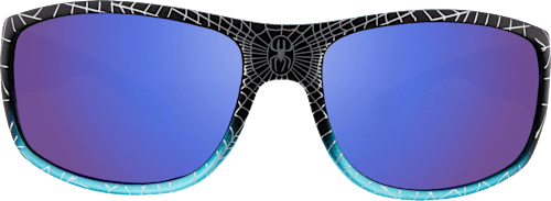 Sonnenbrille Kids schwarz blau mit Spinne & Spinnennetz SUNDANCE
