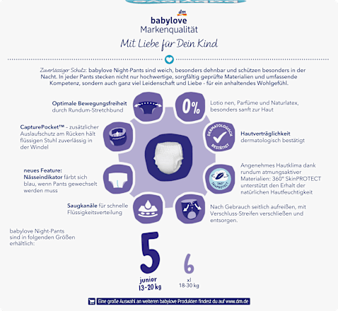 Pants Night Junior, Gr. 5 (13-20 kg) babylove