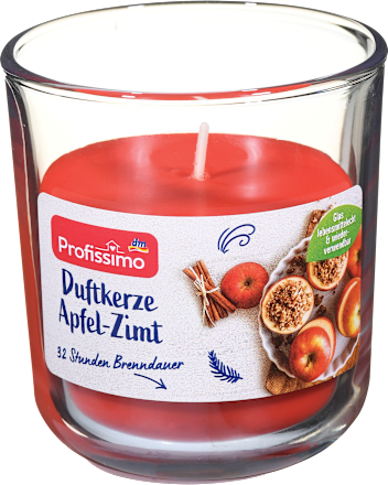 Dišeča sveča v kozarcu z vonjem jabolka in cimeta Profissimo