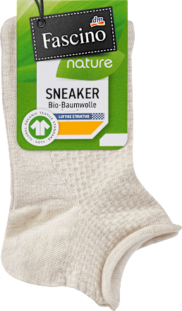 Sneakersocken mit Struktur & Rollrand beige Gr. 35-38 Fascino