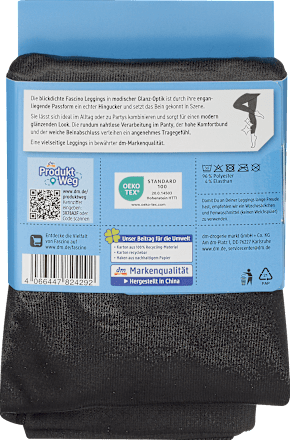 Leggings in Glanz-Optik schwarz Gr. 46/48 Fascino