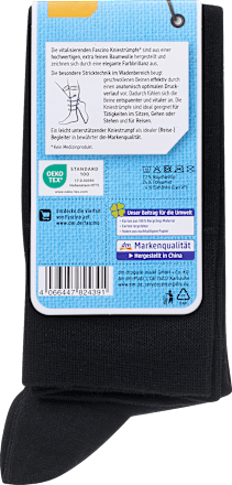 Kniestrümpfe mit vitalisierender Funktion schwarz Gr. 39-42 Fascino