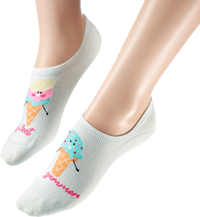 Füßlinge mit Eis-Motiv grün Gr. 39-42 Fascino