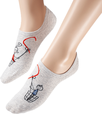 Füßlinge mit Ballon-Motiv grau Gr. 39-42 Fascino