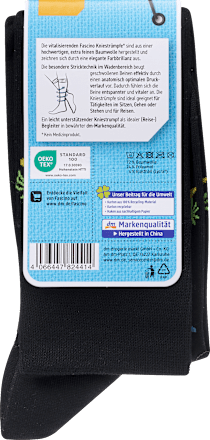 Kniestrümpfe mit vitalisierender Funktion & Allover-Muster schwarz Gr. 35-38 Fascino