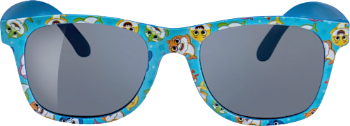 Sonnenbrille Junior blau mit bunten Fischen SUNDANCE