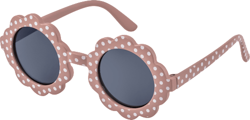 Sonnenbrille Junior rosa mit weißen Punkten SUNDANCE
