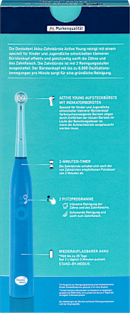 Periuță de dinți cu baterii Active Young albastru Dontodent
