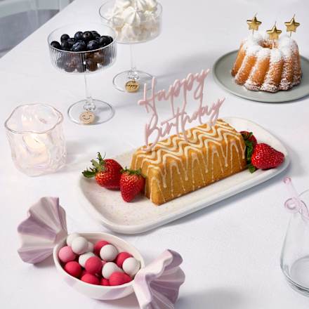 Kerzenhalter aus Glas, Holoeffekt (7x7,5x7 cm) dm home