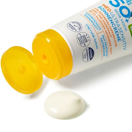 Kids Med Ultra Sensitiv otroška krema za zaščito pred soncem, ZF 50+ (zelo visoka zaščita) sundance
