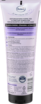Shampoo antigiallo per capelli grigi e tinti di biondo Balea PROFESSIONAL