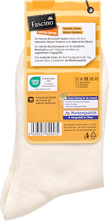 Socken mit Bienen-Stickerei weiß Gr. 39-42 Fascino