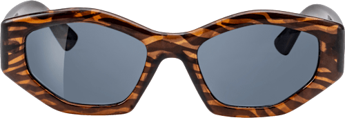 Sonnenbrille Erwachsene braunes Exotendesign, eckiges Gestell SUNDANCE