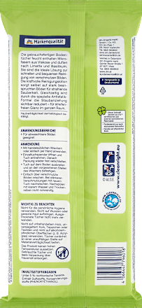 Feuchte Bodentücher Limette & Basilikum Denkmit