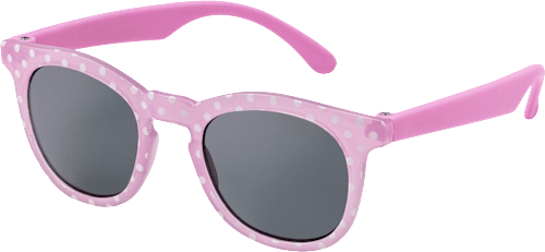 Sonnenbrille Kids rosa Gestell mit weißen Punkten & runde Gläser SUNDANCE