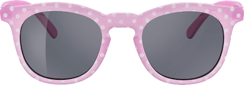 Sonnenbrille Kids rosa Gestell mit weißen Punkten & runde Gläser SUNDANCE