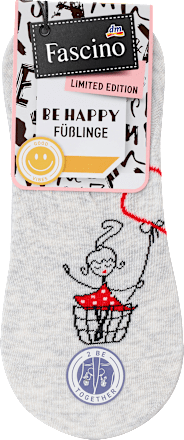 Füßlinge mit Ballon-Motiv grau Gr. 39-42 Fascino