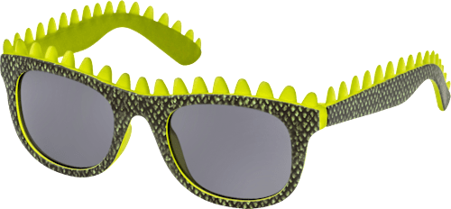 Sonnenbrille Kids schwarz gelb mit Stacheln SUNDANCE