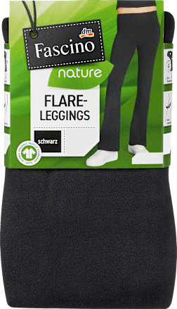 Flare Leggings mit Bio-Baumwolle schwarz Gr. 46/48 Fascino