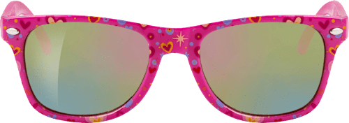 Sonnenbrille Junior pink mit Herzen SUNDANCE