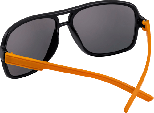 Sonnenbrille Junior schwarz mit orangen Bügeln SUNDANCE