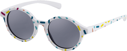 Sonnenbrille Kinder weiß mit bunten Konfetti SUNDANCE