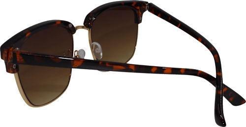 Sonnenbrille Erwachsene braun gemustertes Gestell & goldener Rahmen, Havana Optik SUNDANCE