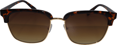 Sonnenbrille Erwachsene braun gemustertes Gestell & goldener Rahmen, Havana Optik SUNDANCE