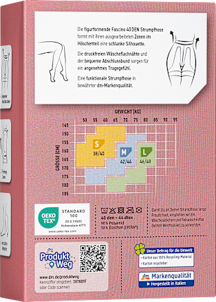 Strumpfhose Body-Forming mokka Gr. 46/48, 40 DEN Fascino