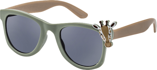 Sonnenbrille Kids olivgrünes Gestell mit Giraffe, braune Bügel SUNDANCE
