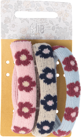 Haargummi -Set klein mit Blumen SHE