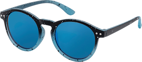 Sonnenbrille Kids schwarz graues Gestell, blau getönte Gläser SUNDANCE