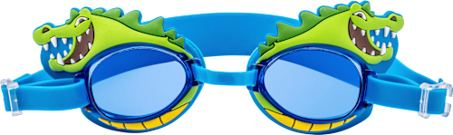 Schwimmbrille Kids blau grün mit Krokodil SUNDANCE