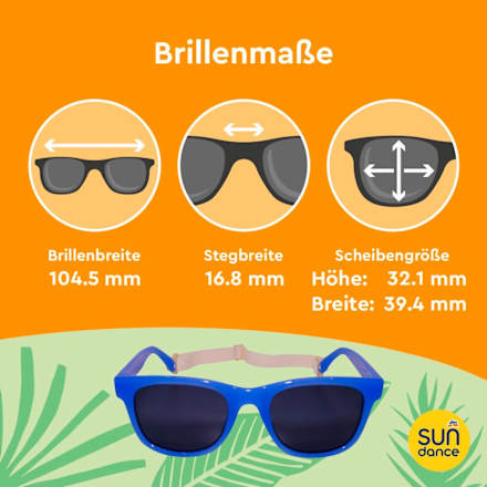 Sonnenbrille Kids dunkelblaues Gestell mit abnehmbaren Kopfband SUNDANCE