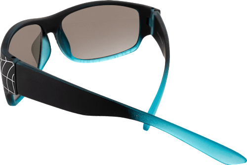 Sonnenbrille Kids schwarz blau mit Spinne & Spinnennetz SUNDANCE