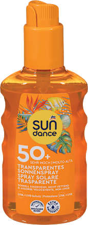 transparentní sprej na opalování SPF50+ SUNDANCE