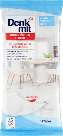 Feuchte Bodentücher Purer Frische-Duft Denkmit