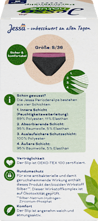 Periodenunterwäsche nature waschbarer Periodenslip Gr. S Jessa