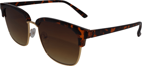 Sonnenbrille Erwachsene braun gemustertes Gestell & goldener Rahmen, Havana Optik SUNDANCE