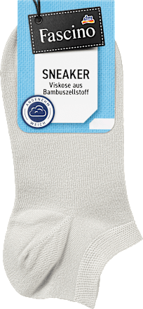 Sneakersocken Bambus silbergrau Gr. 39-42 Fascino