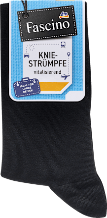 Kniestrümpfe mit vitalisierender Funktion schwarz Gr. 39-42 Fascino