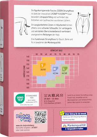 Strumpfhose Body-Forming caramel Gr. 38/40 Fascino