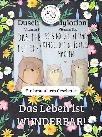 Geschenkset "Das Leben ist Wunderbar" 2tlg Mr. & Mrs. Panda