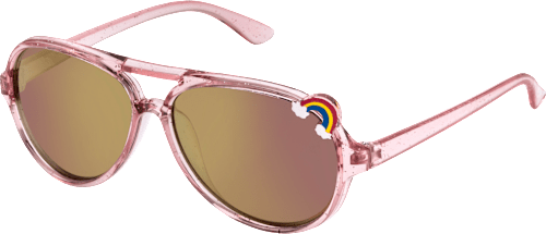 Detské slnečné okuliare - ružové s detailom dúhy SUNDANCE