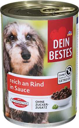 Karma mokra dla psa z wołowiną w sosie Dein Bestes
