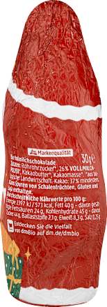 Mlečno čokoladna figura Deda Mraz dmBio