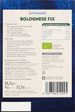 Viva il Gusto Gewürzmischung Bolognese Fix dmBio