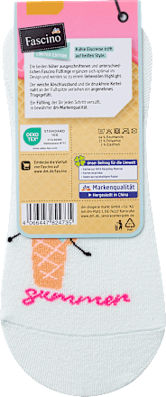 Füßlinge mit Eis-Motiv grün Gr. 35-38 Fascino